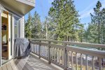 Large deck with golf course views